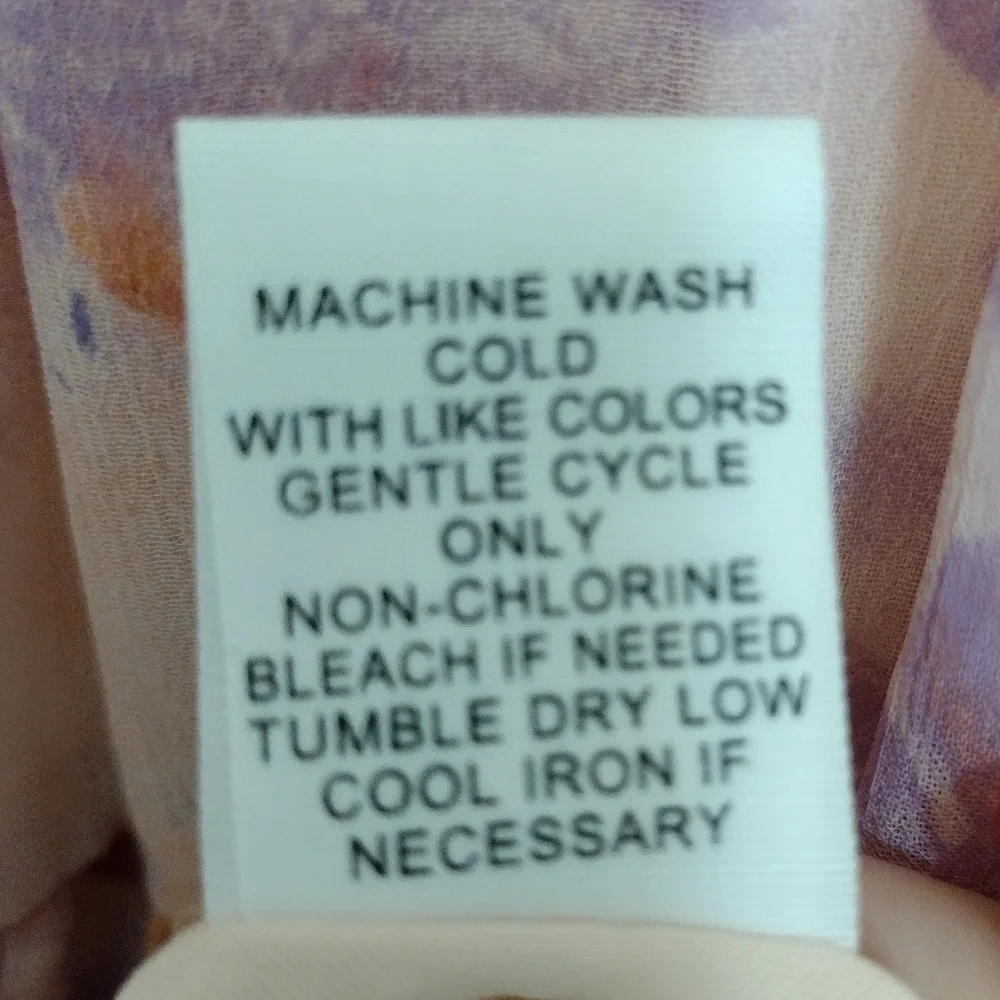 adyson parker XL Floral Tiered Puff Long Sleeve Strawberry Cream Dress - Picture 9 of 11